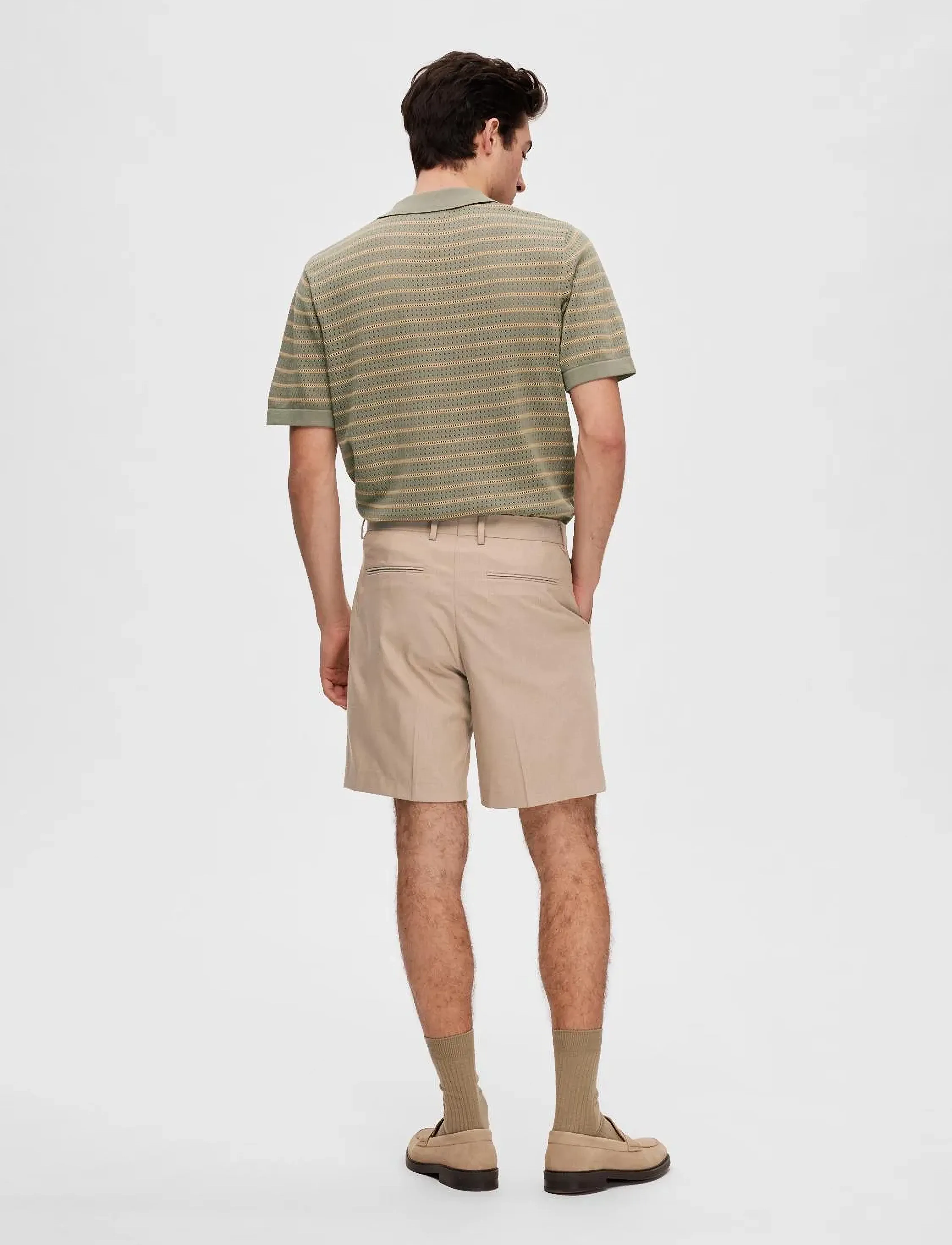 Selected - SLHSLIM-ADAM SHORTS B - laveste priser - sand - 3