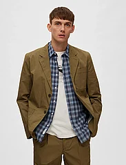 Selected Homme - SLHREG-LOIK BLZ W - double breasted blazers - burnt olive - 1