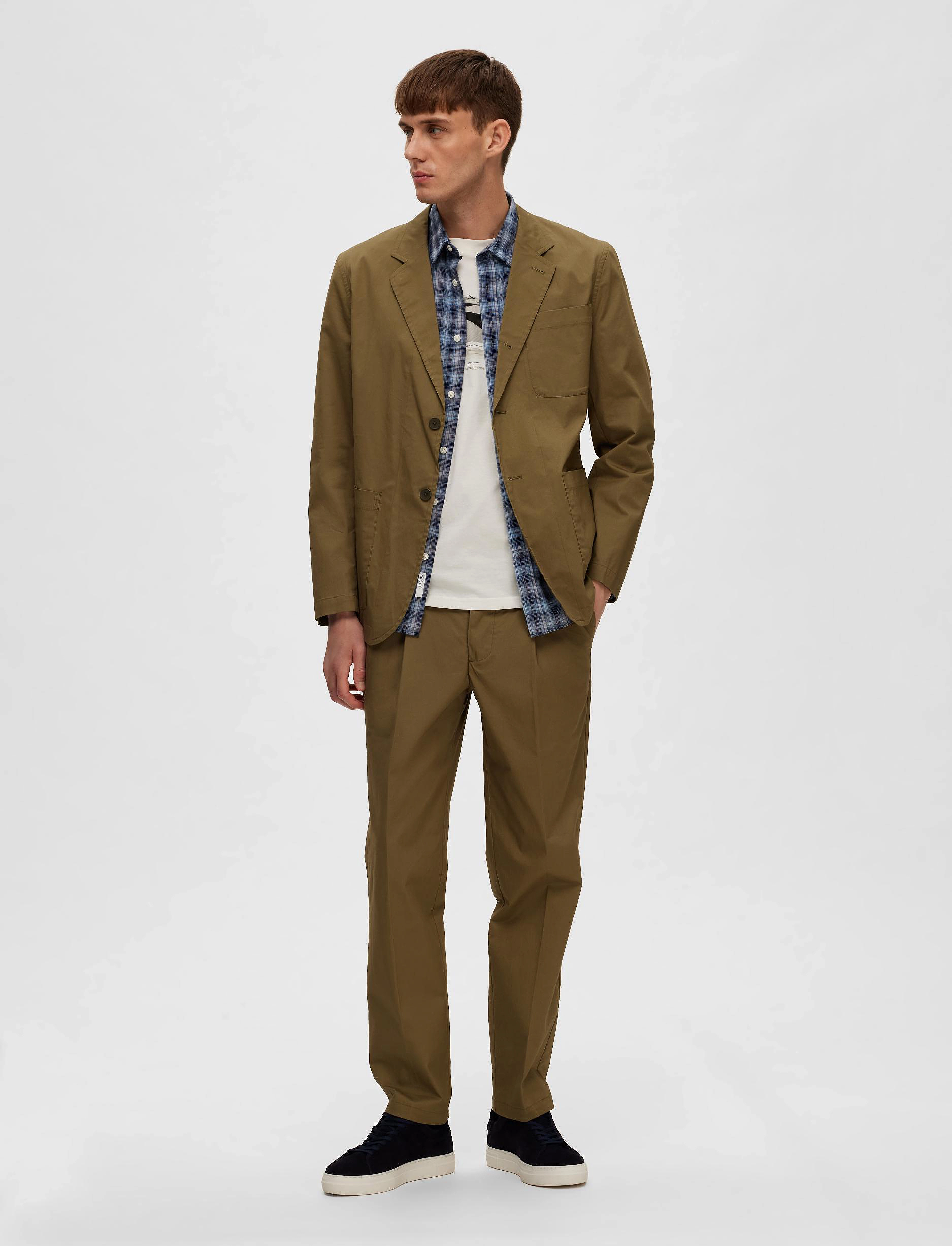 Selected - SLHREG-LOIK BLZ W - burnt olive - 3