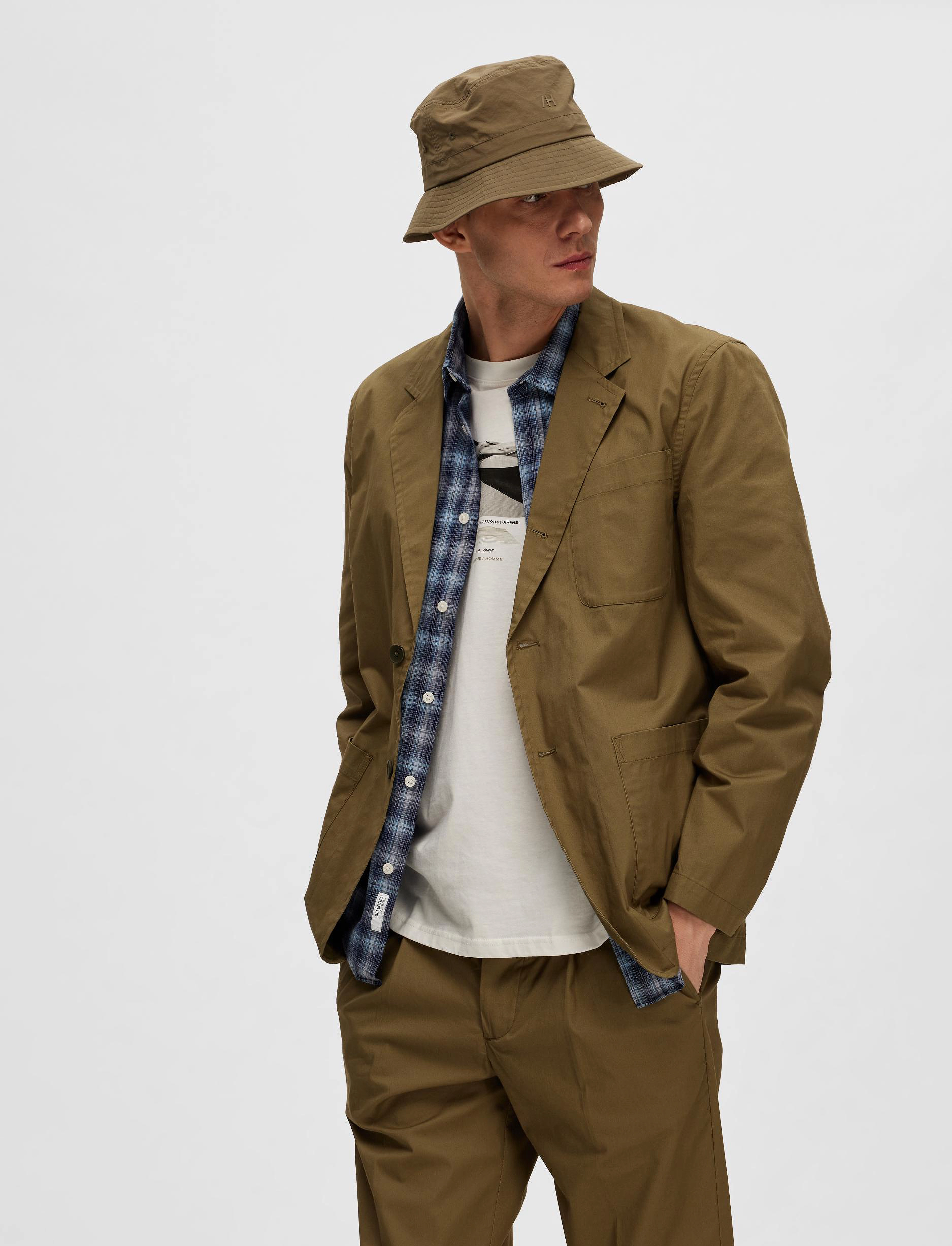 Selected - SLHREG-LOIK BLZ W - burnt olive - 4