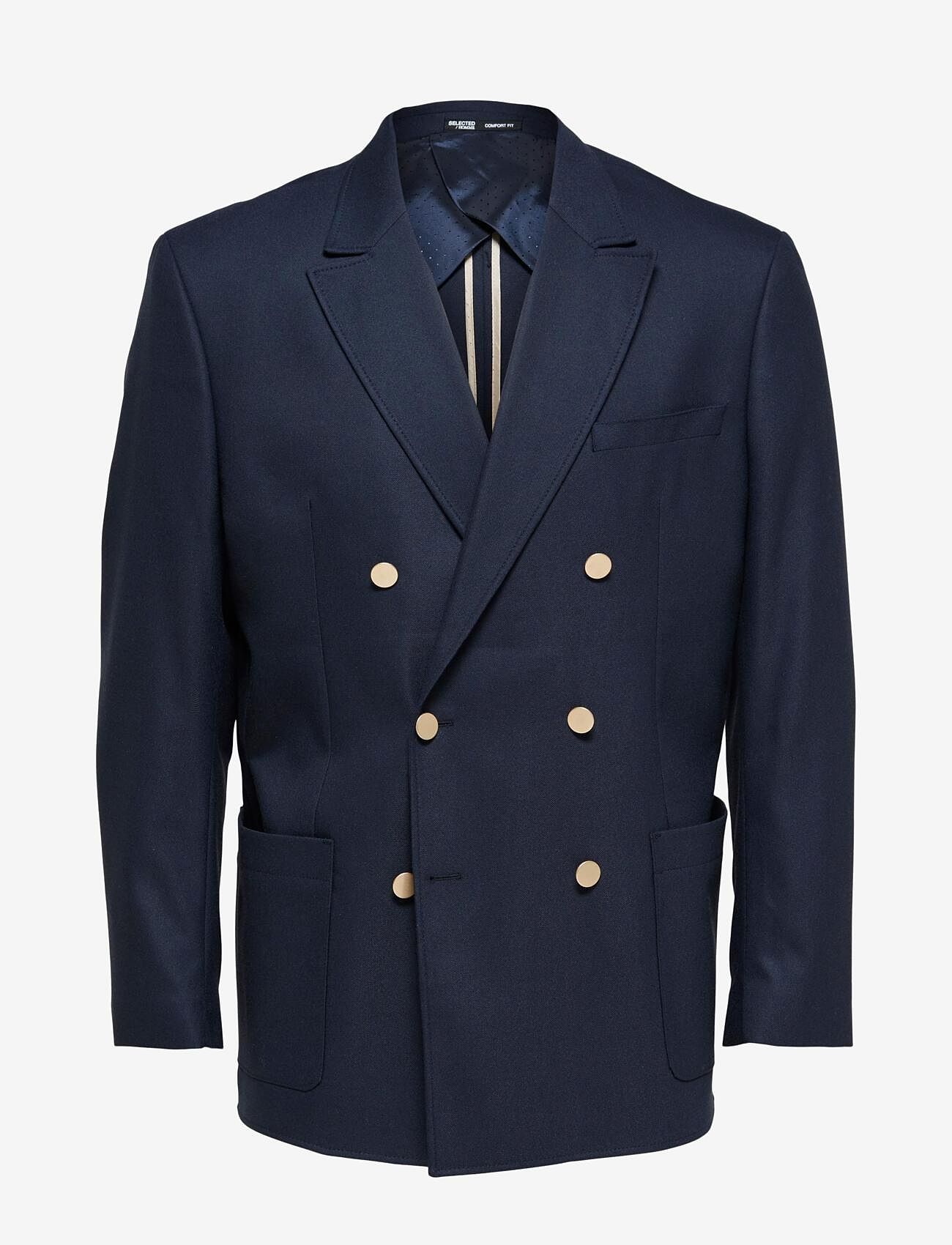 Selected Homme - SLHCOMFORT-BARRY STRUC WOOL DB BLZ B - sky captain - 0