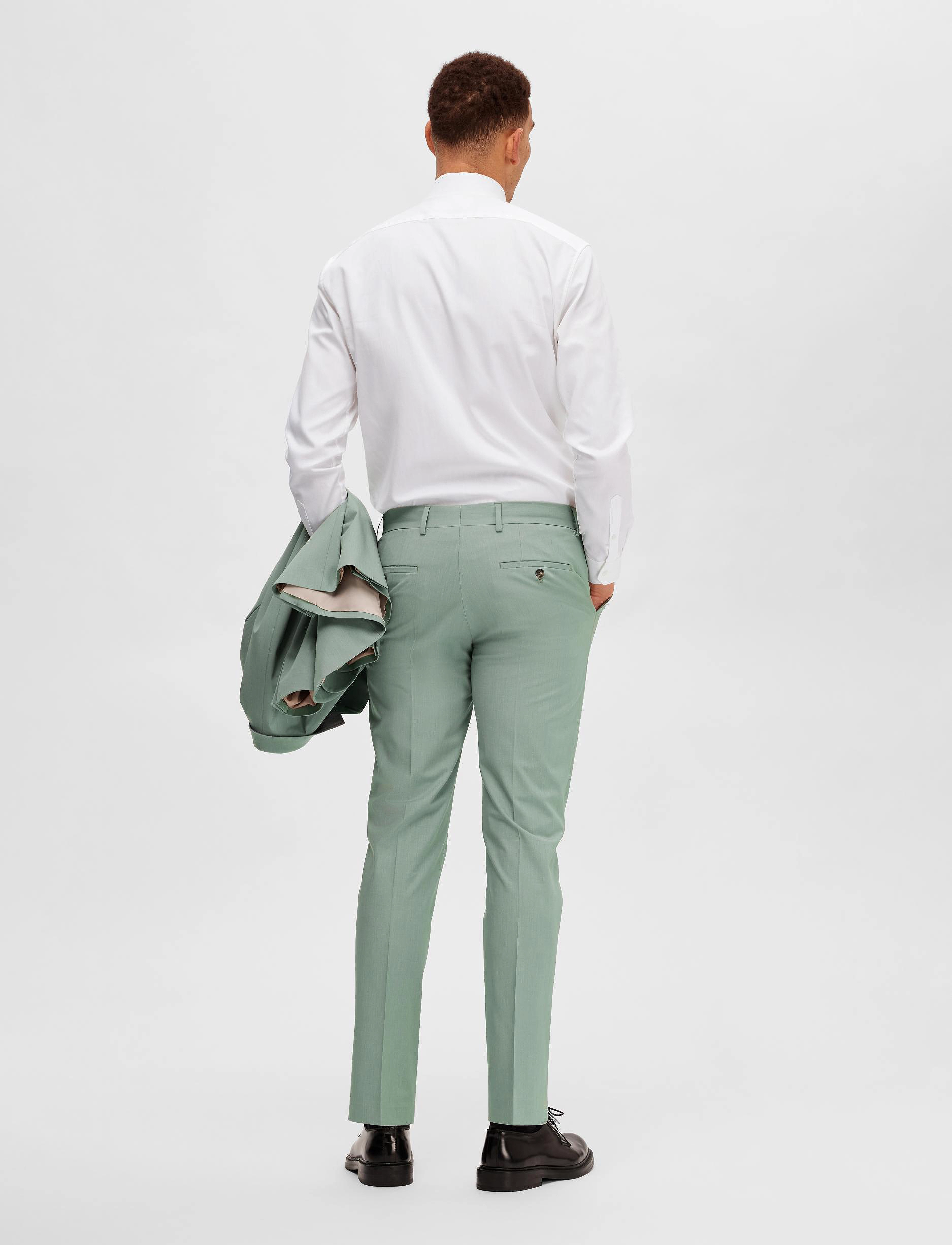 Selected - SLHSLIM-LIAM TRS FLEX B - granite green - 2