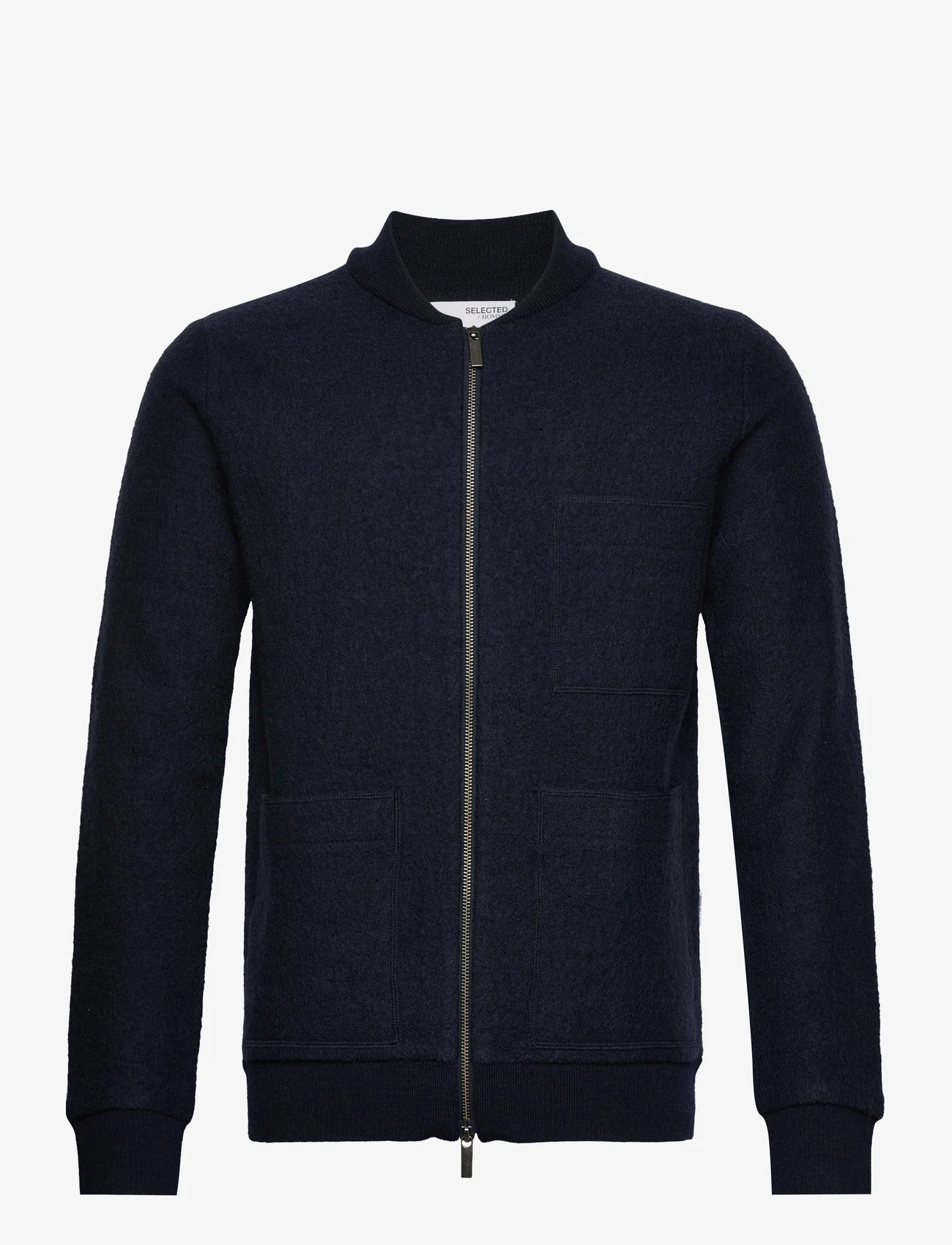 Selected Homme - SLHNEALY KNIT BOMBER EX - gimtadienio dovanos - dark sapphire - 0