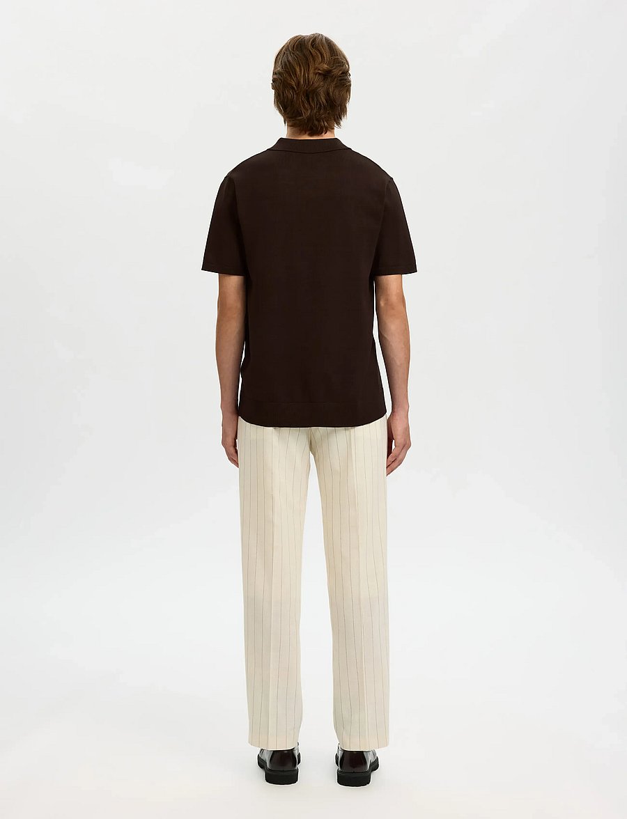 Selected - SLHTELLER SS KNIT POLO NOOS - polostrik - delicioso - 2