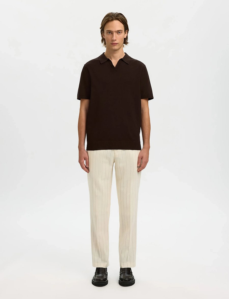 Selected - SLHTELLER SS KNIT POLO NOOS - polostrik - delicioso - 3