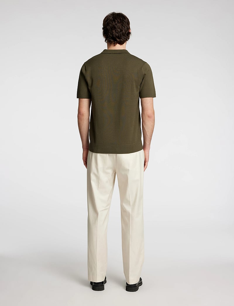 Selected - SLHTELLER SS KNIT POLO NOOS - gestrickte polohemden - kalamata - 2