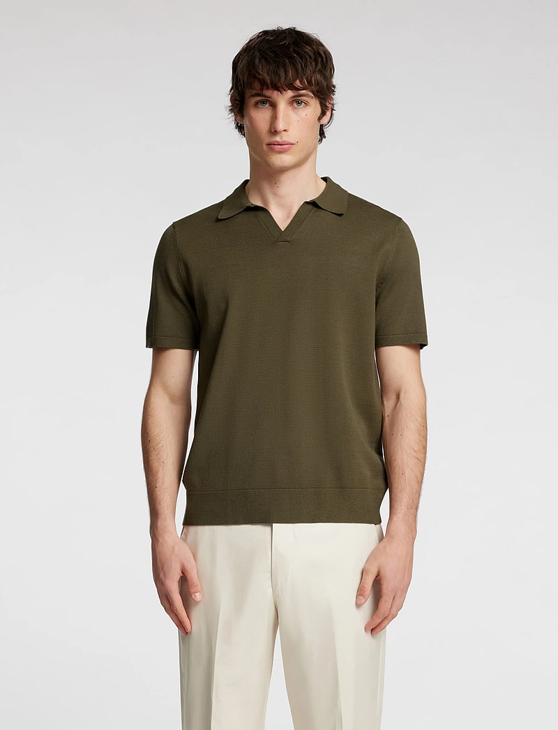 Selected - SLHTELLER SS KNIT POLO NOOS - gestrickte polohemden - kalamata - 3