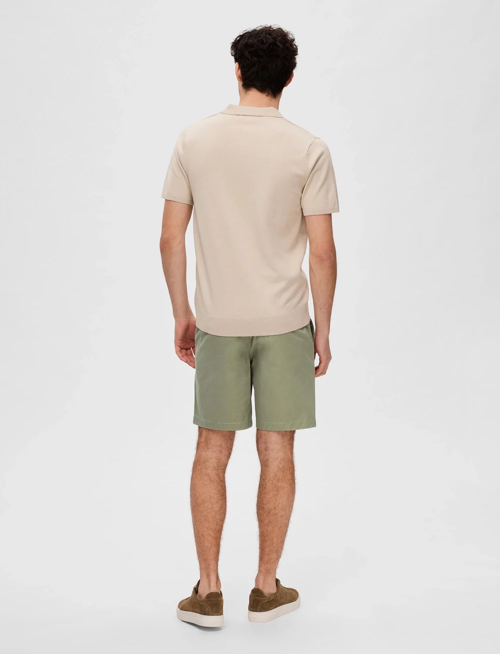 Selected - SLHTELLER SS KNIT POLO NOOS - stickade pikéer - oatmeal - 2