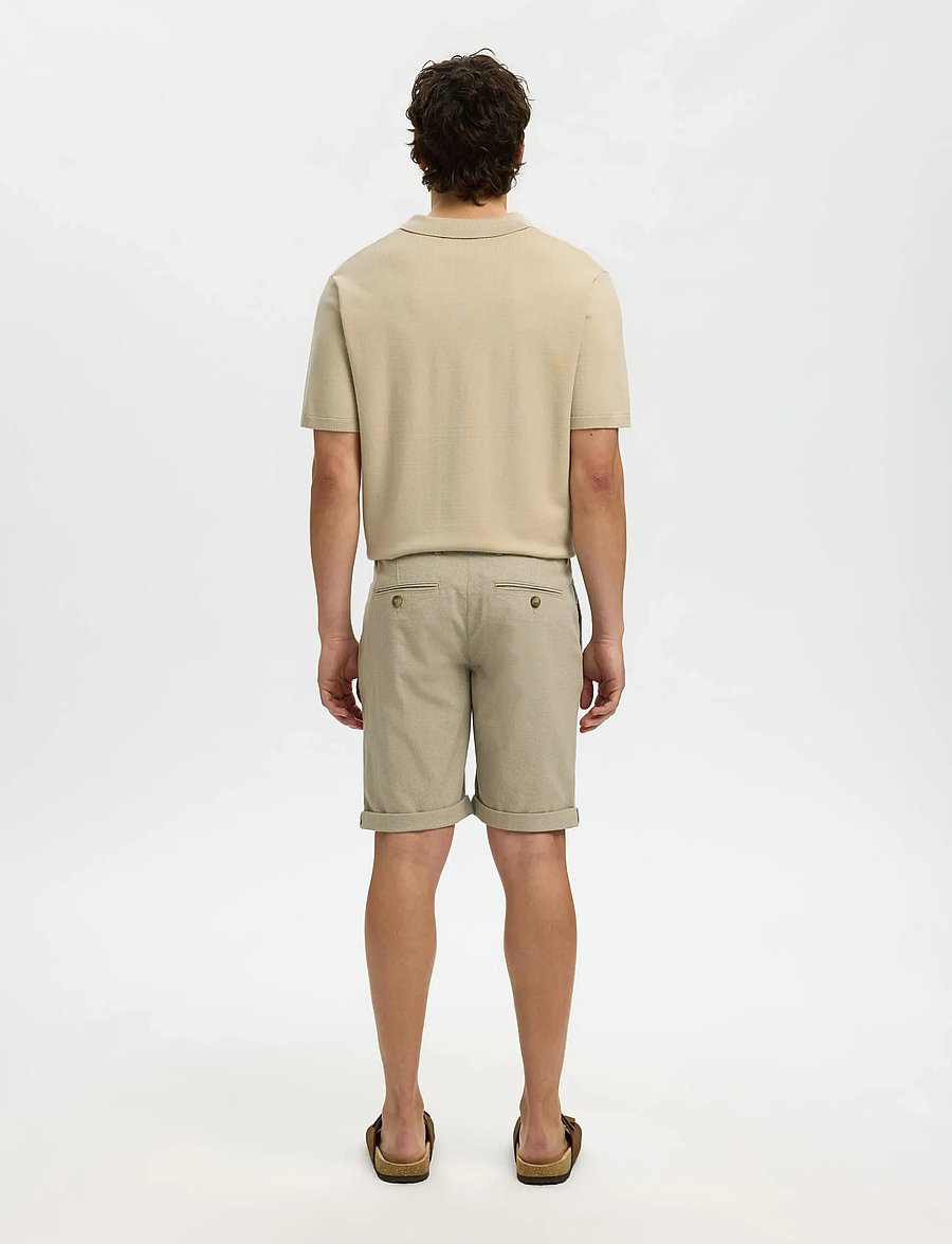 Selected - SLHTELLER SS KNIT POLO NOOS - polostrik - oatmeal - 2