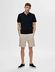 Selected Homme - SLHTELLER SS KNIT POLO - perusneuleet - sky captain - 4