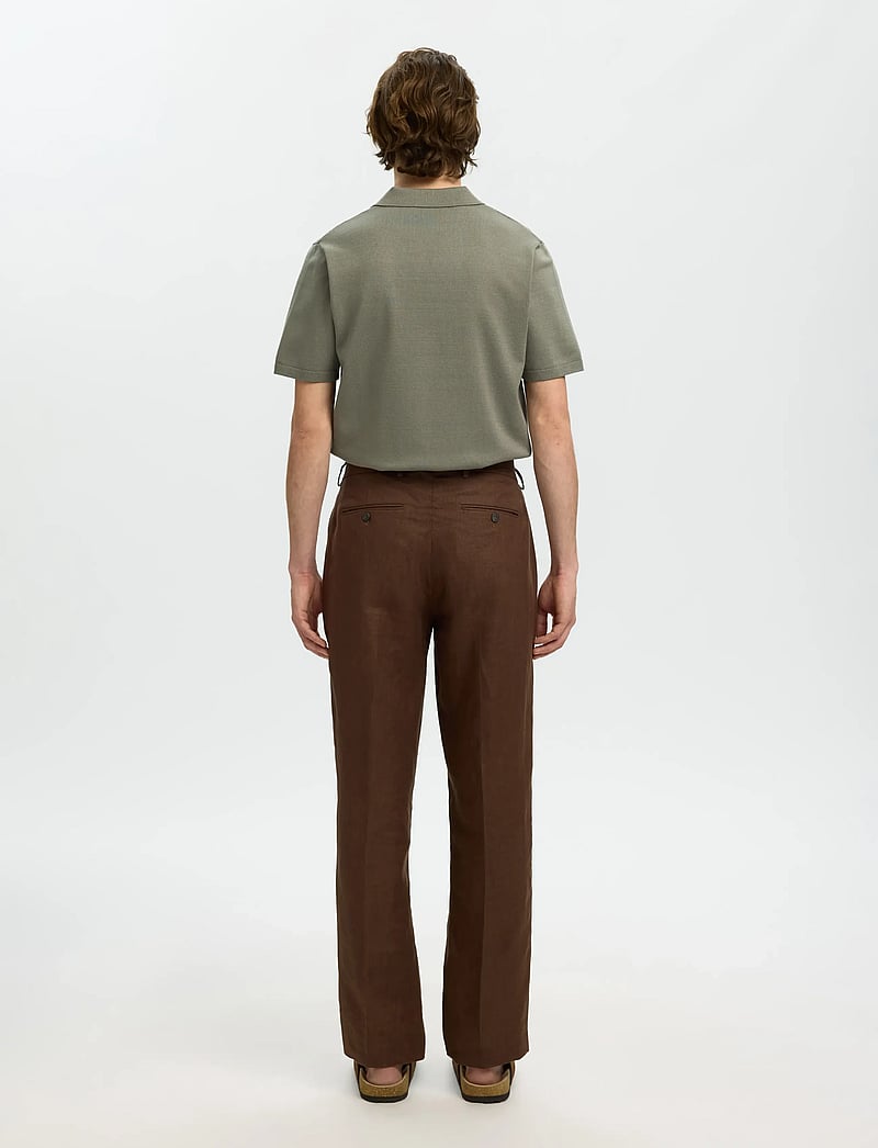 Selected - SLHTELLER SS KNIT POLO NOOS - polostrik - vetiver - 2
