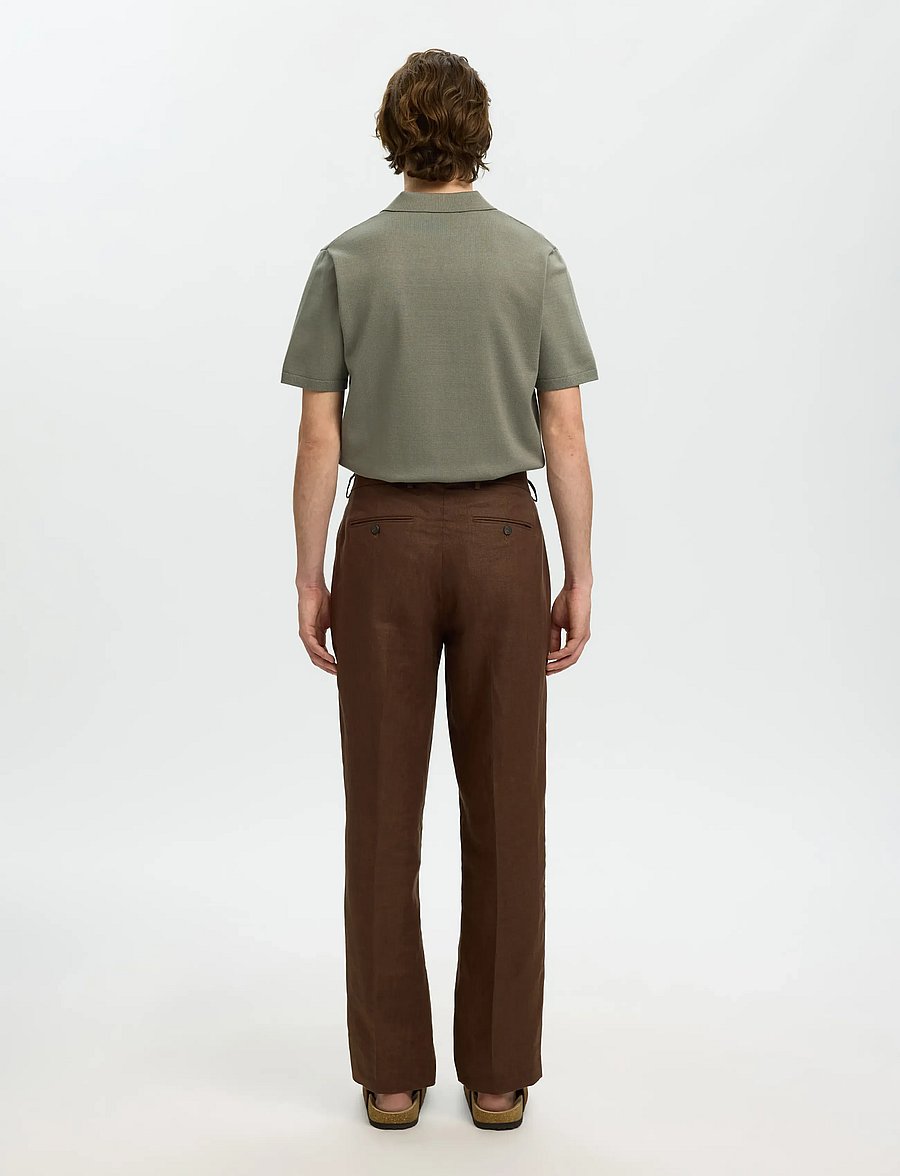Selected - SLHTELLER SS KNIT POLO NOOS - polostrik - vetiver - 2