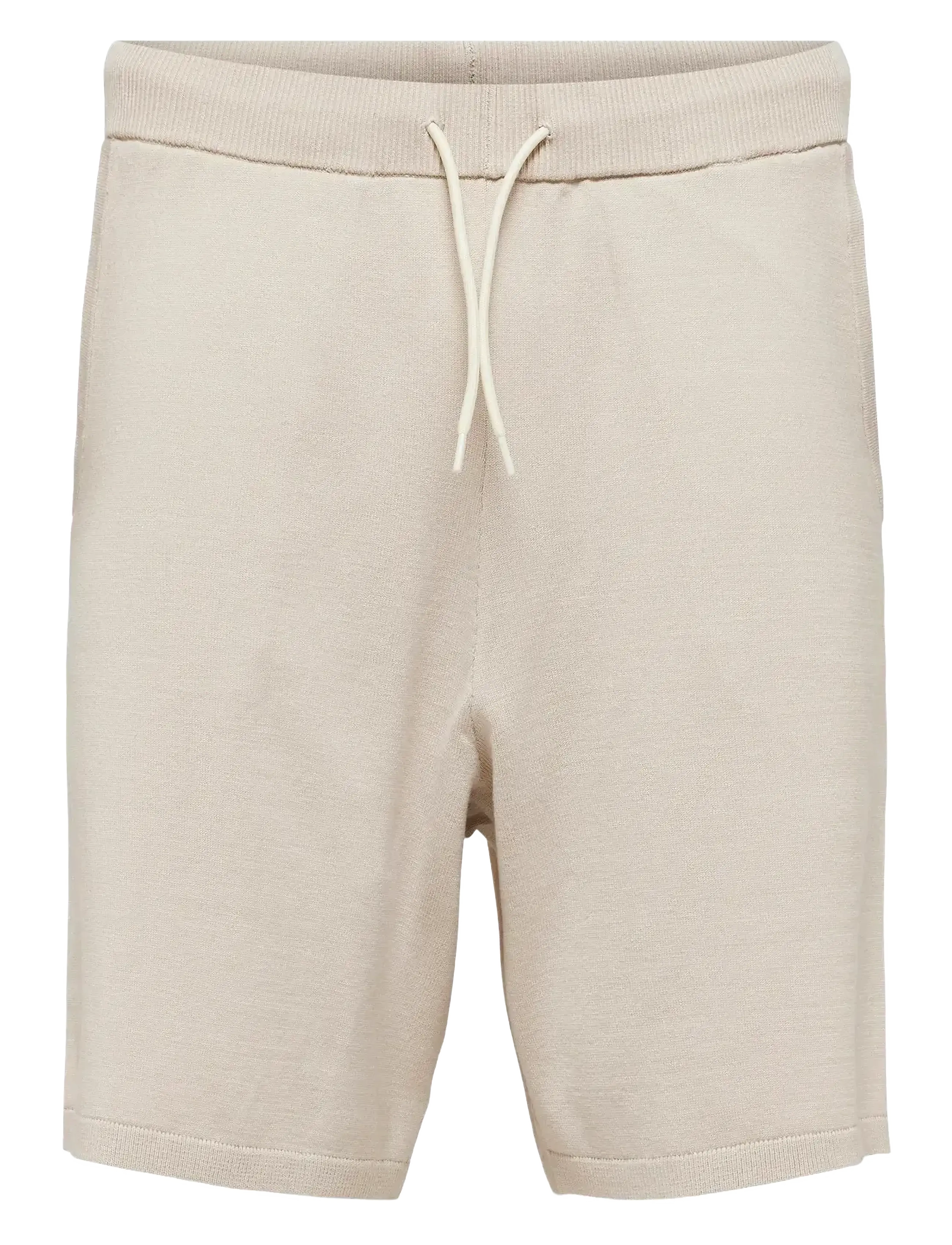 Selected SLHTELLER KNIT SHORTS - Shorts - OATMEAL / beige
