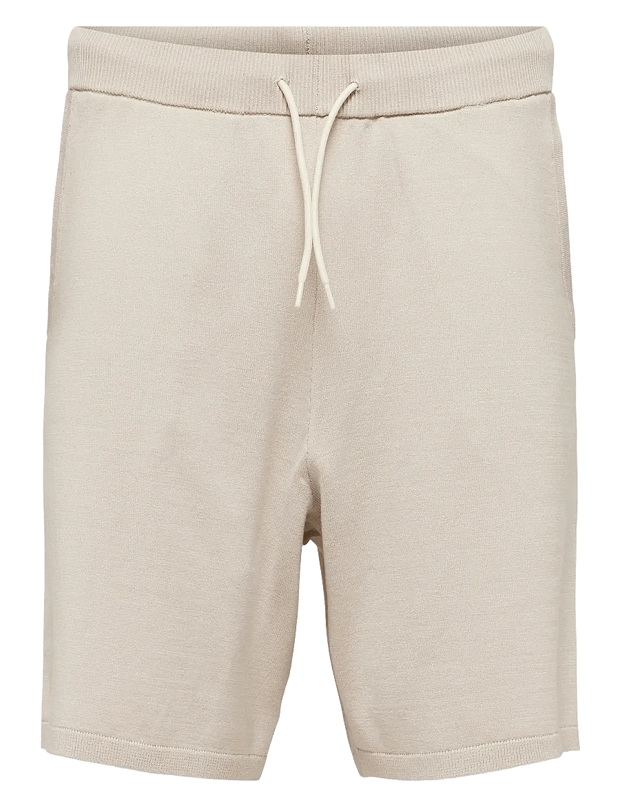 Selected - SLHTELLER KNIT SHORTS - sweatshorts - oatmeal - 0