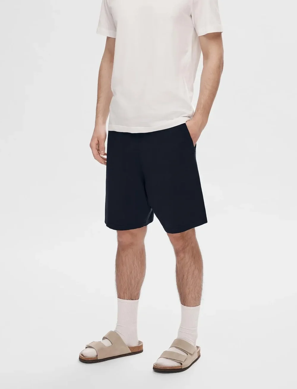 Selected - SLHTELLER KNIT SHORTS - sweatshorts - sky captain - 0