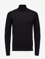 Selected Homme - SLHREG-JONES KNIT PLAIN ROLL NECK O - džemperi ar augstu apkakli - black - 0