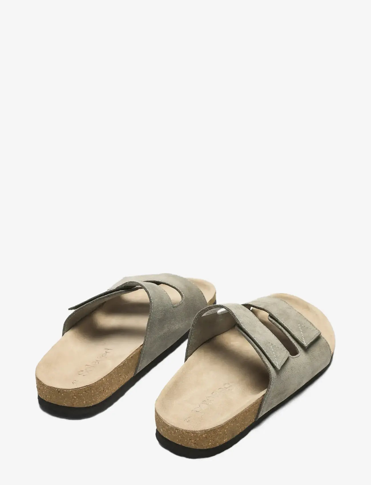 Selected - SLMBASTIAN SUEDE STRAP SLIDER - shop efter anledning - deep lichen green - 1