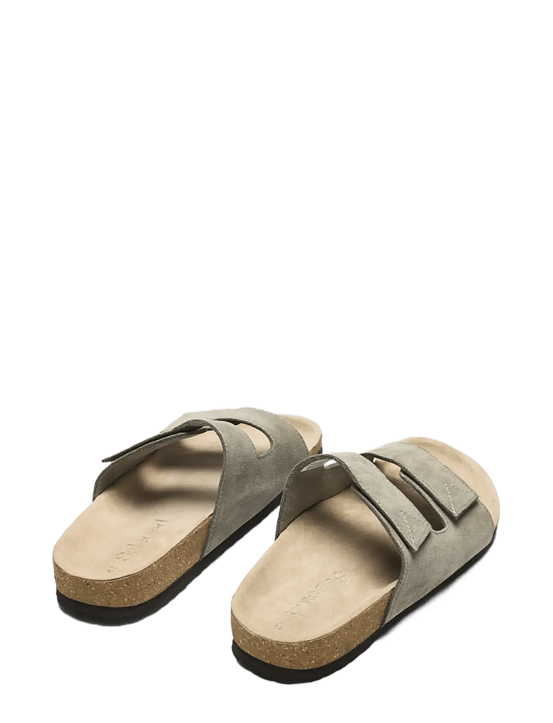 Selected - SLMBASTIAN SUEDE STRAP SLIDER - nach anlass kaufen - deep lichen green - 1
