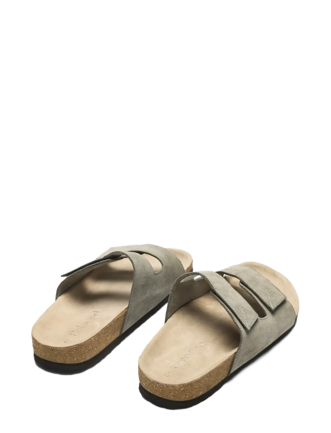 Selected - SLHBASTIAN SUEDE STRAP SLIDER B - mænd - deep lichen green - 1