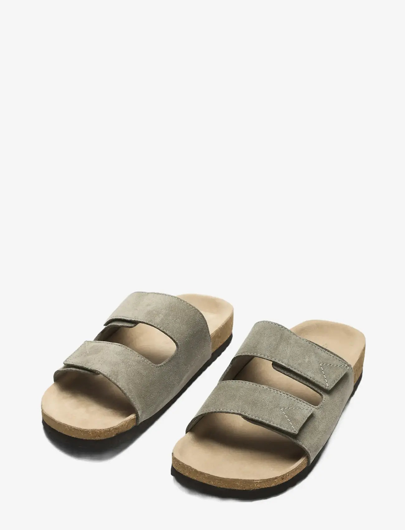Selected - SLMBASTIAN SUEDE STRAP SLIDER - shop efter anledning - deep lichen green - 2