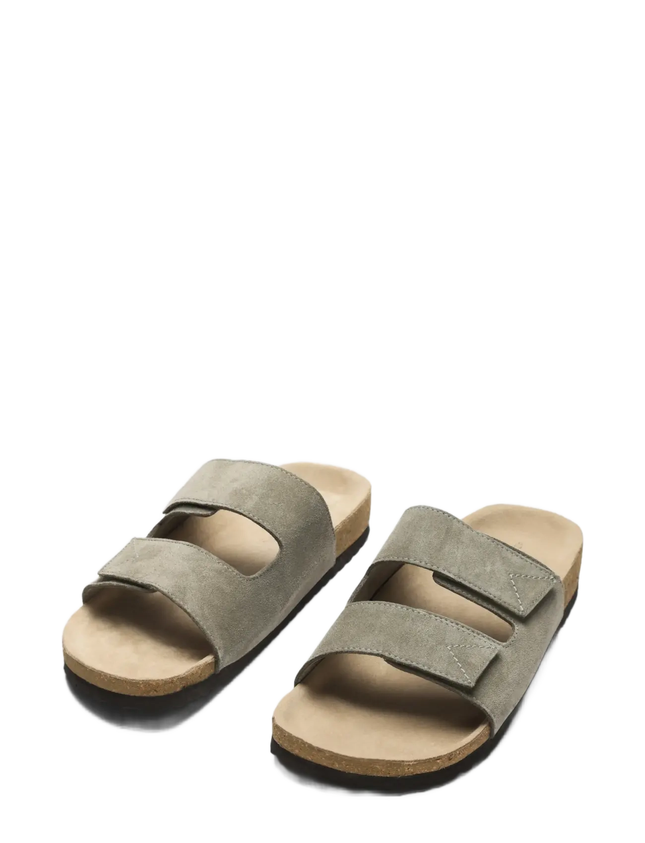 Selected - SLHBASTIAN SUEDE STRAP SLIDER B - mænd - deep lichen green - 2
