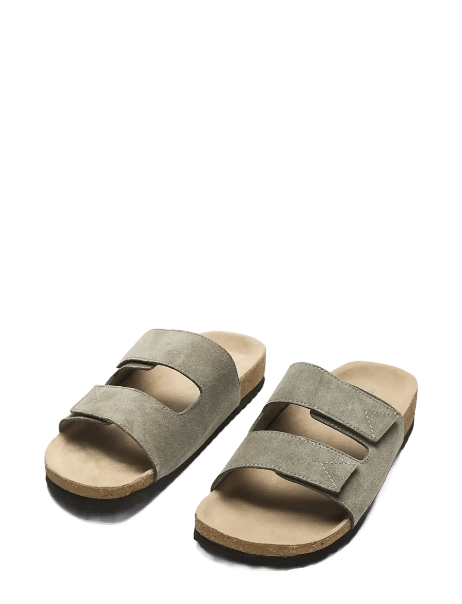 Selected - SLHBASTIAN SUEDE STRAP SLIDER B - nach anlass kaufen - deep lichen green - 2