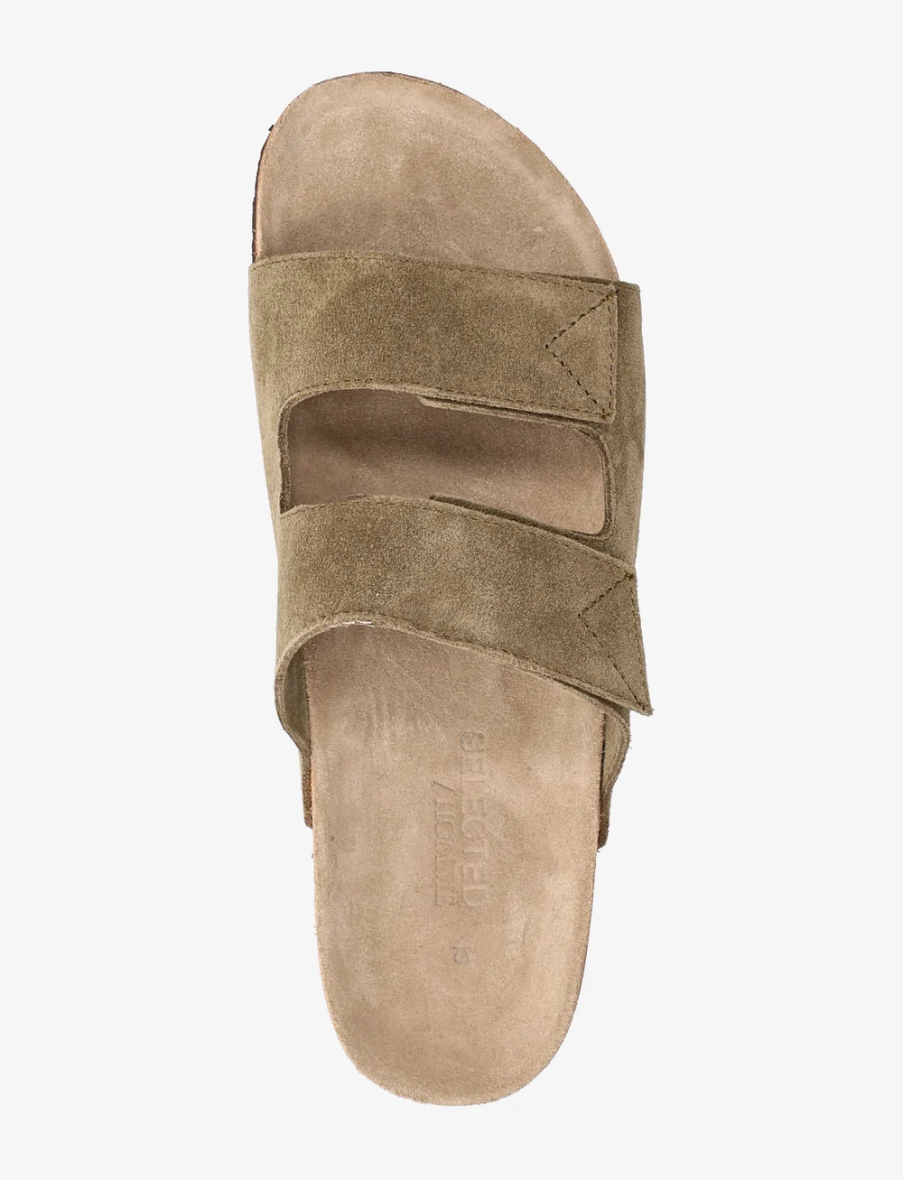 Selected - SLHBASTIAN SUEDE STRAP SLIDER B - kolekcijos - grape leaf - 4