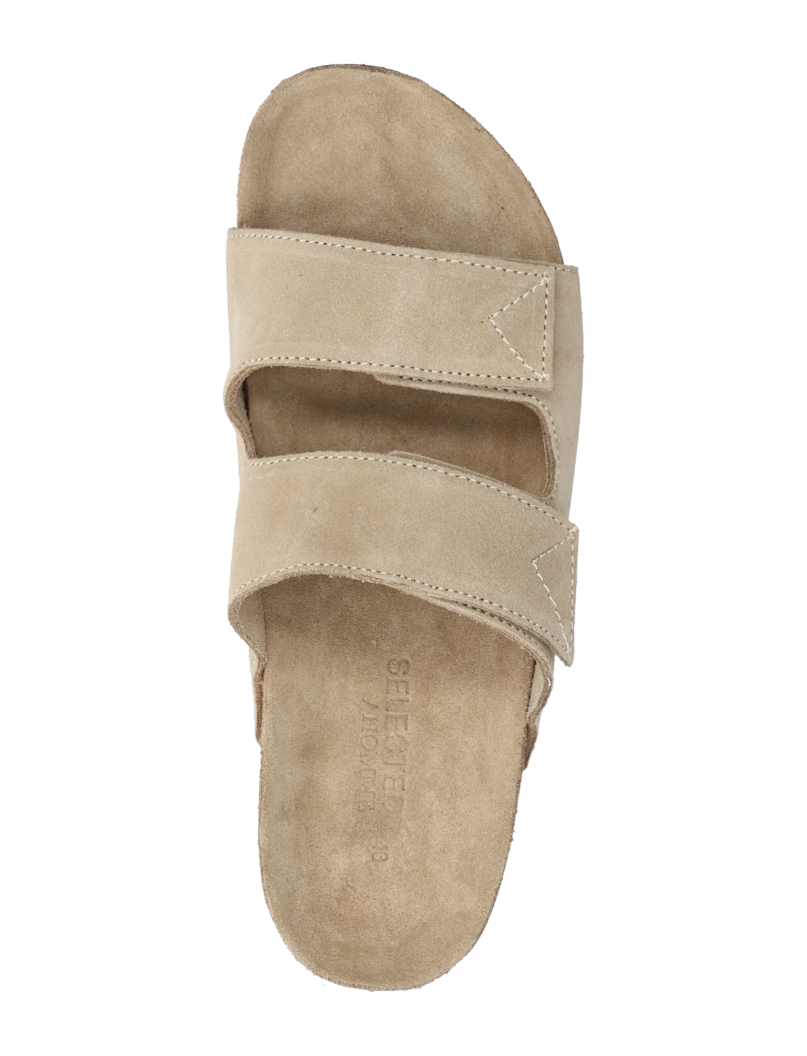 Selected - SLMBASTIAN SUEDE STRAP SLIDER - shoppa efter tillfälle - sand - 4