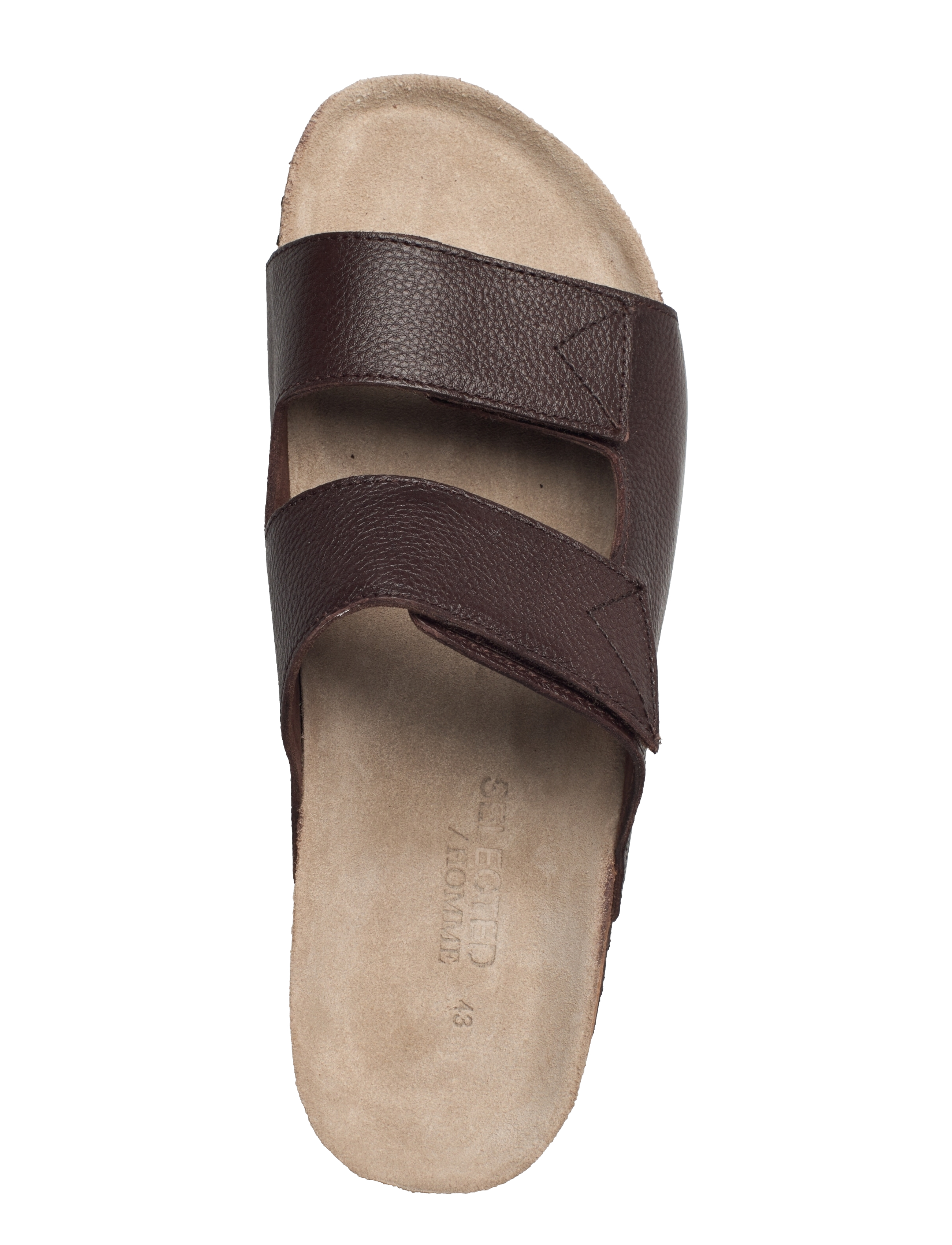 Selected Homme - SLHBASTIAN LEATHER STRAP SLIDER B - demitasse - 3