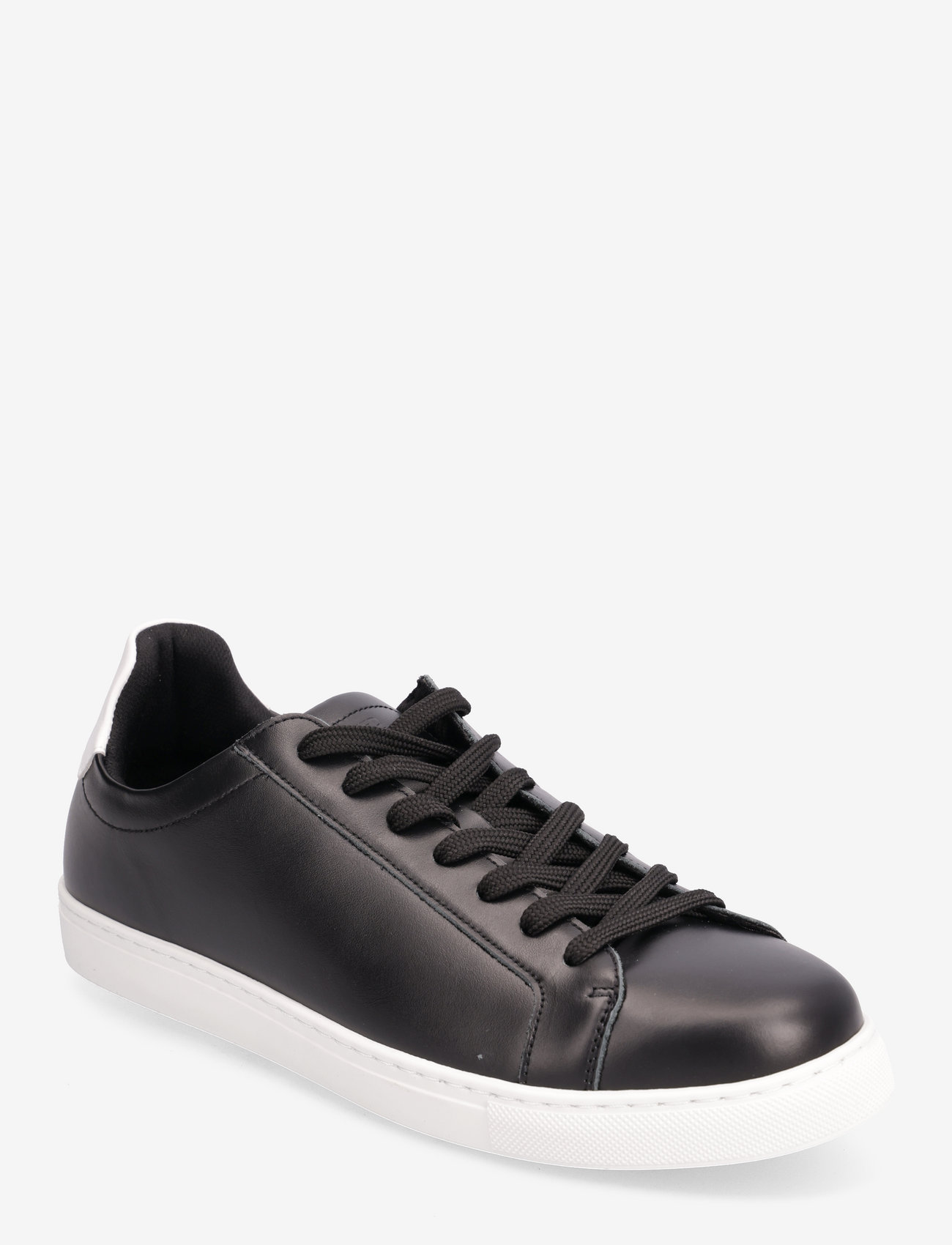 Selected Homme - SLHEVAN LEATHER CONTRAST SNEAKER B - business-sneakers - black - 0