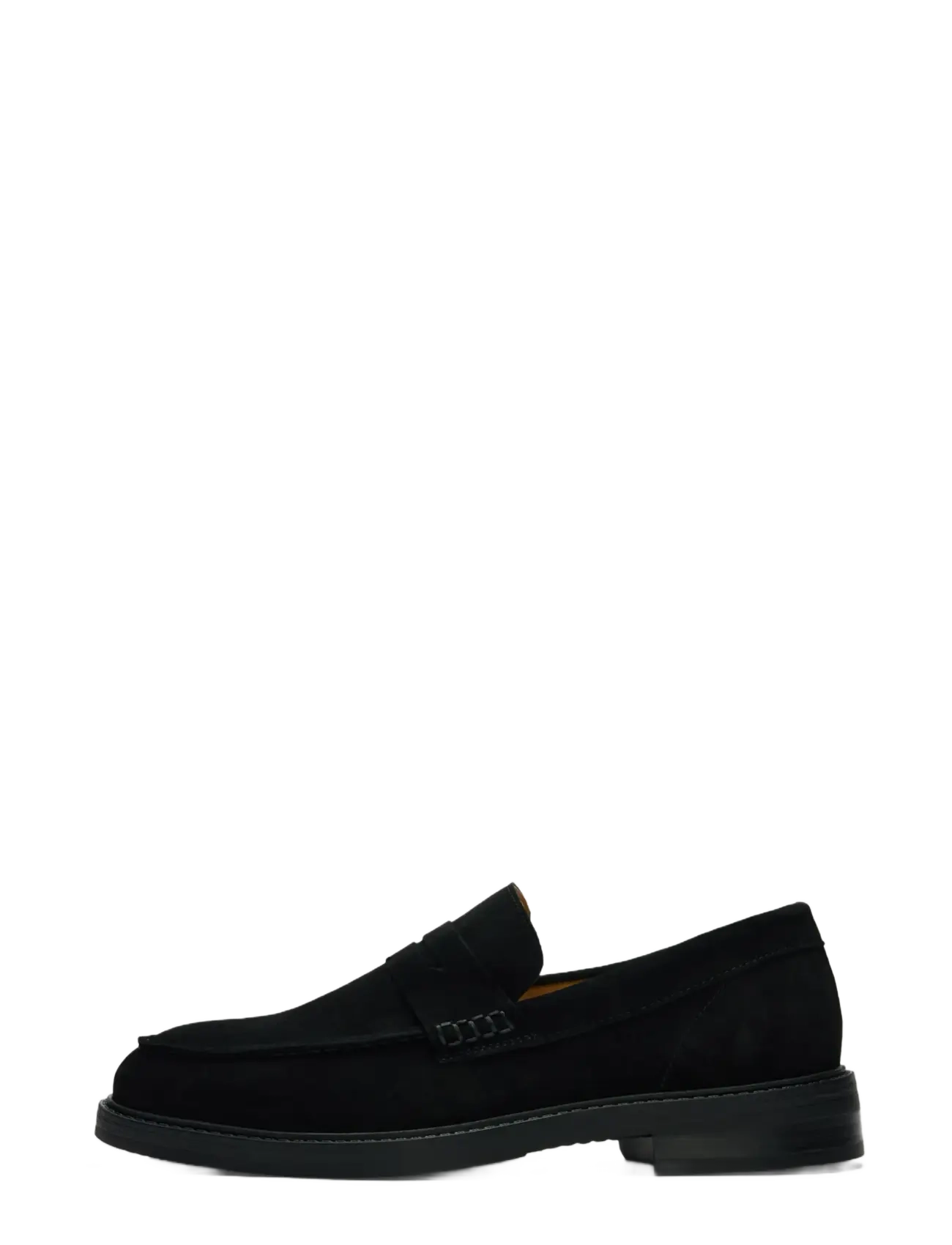 Selected SLMBLAKE SUEDE PENNY LOAFER - Loafers - BLACK / black