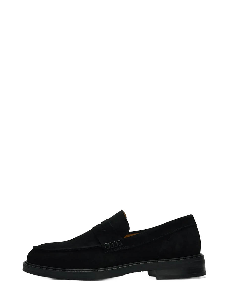 Selected - SLMBLAKE SUEDE PENNY LOAFER - nach anlass kaufen - black - 0