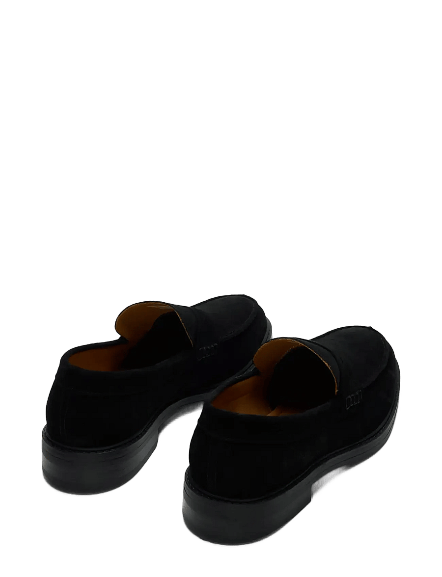 Selected - SLMBLAKE SUEDE PENNY LOAFER - nach anlass kaufen - black - 1