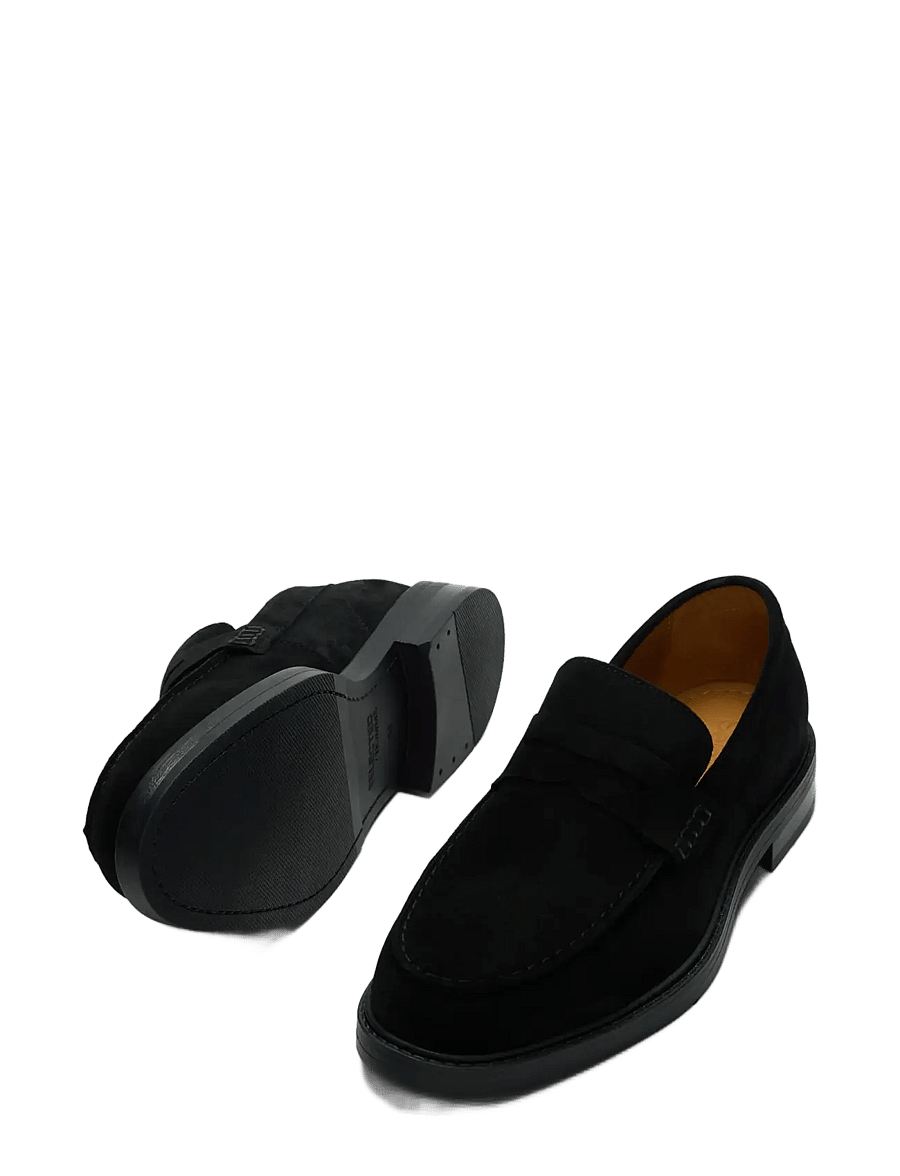 Selected - SLMBLAKE SUEDE PENNY LOAFER - nach anlass kaufen - black - 2