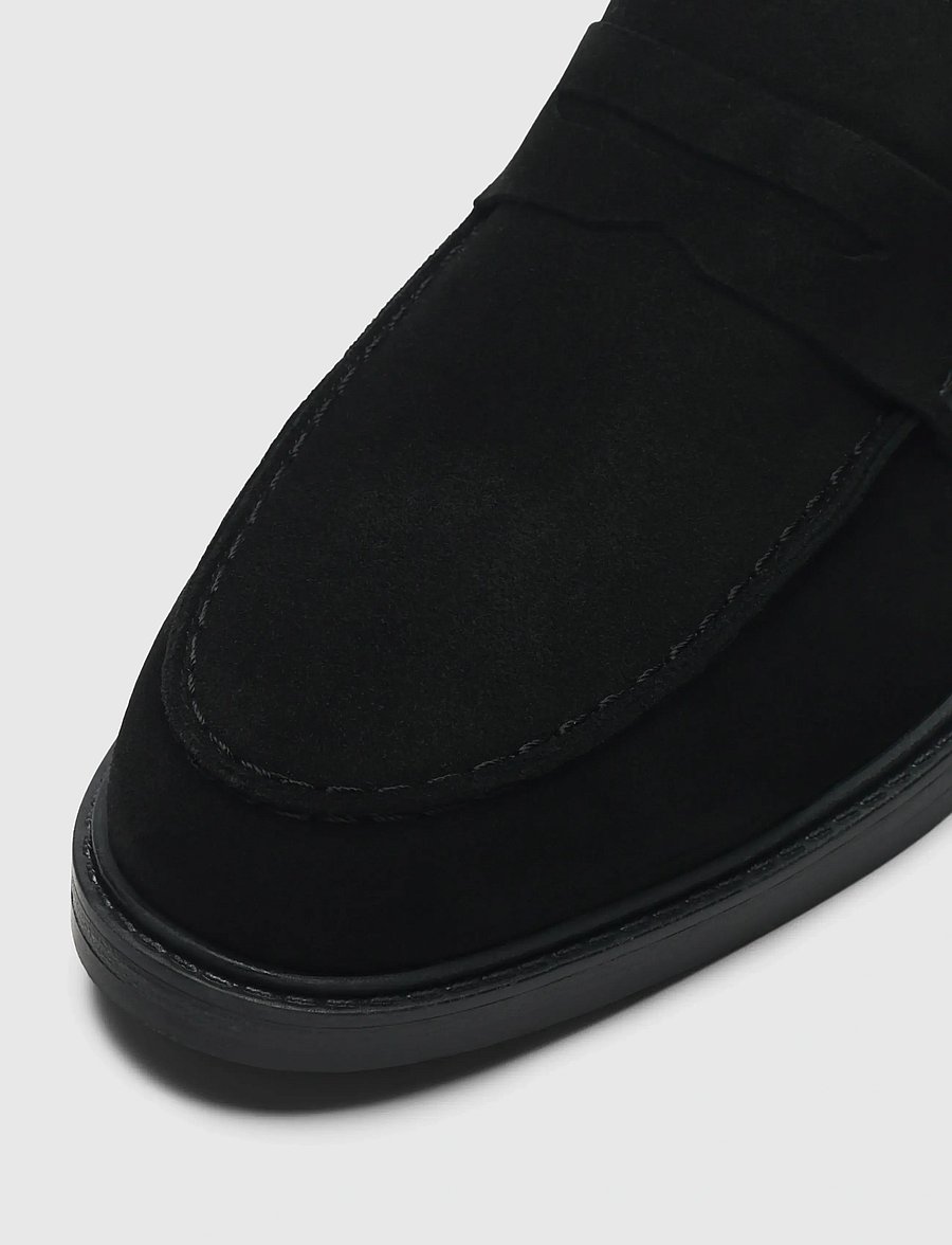 Selected - SLMBLAKE SUEDE PENNY LOAFER - nach anlass kaufen - black - 3