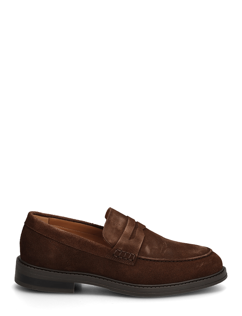 Selected - SLMBLAKE SUEDE PENNY LOAFER - shoppa efter stil - chocolate brown - 1