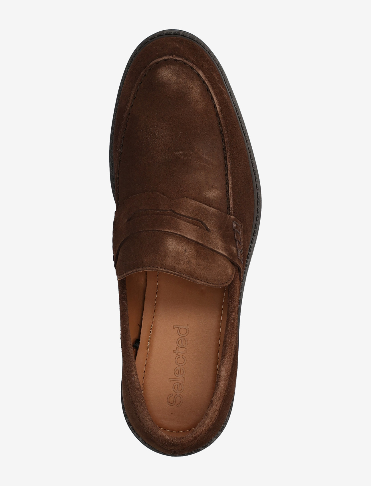 Selected - SLMBLAKE SUEDE PENNY LOAFER - shoppa efter stil - chocolate brown - 3