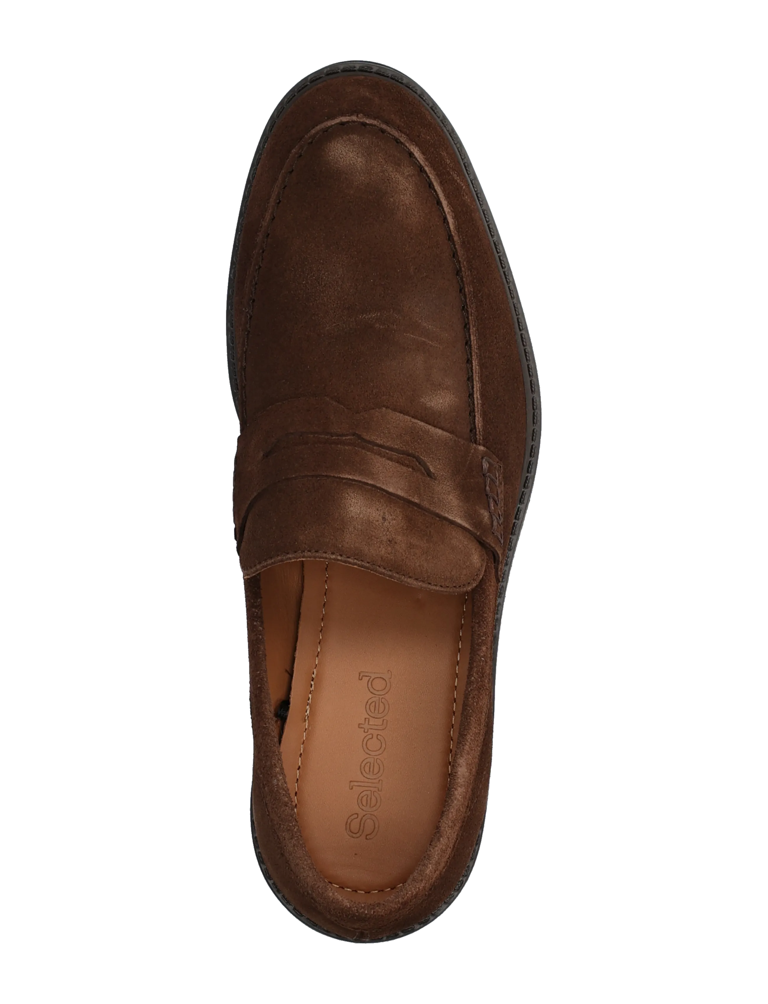 Selected - SLMBLAKE SUEDE PENNY LOAFER - mallistot - chocolate brown - 3