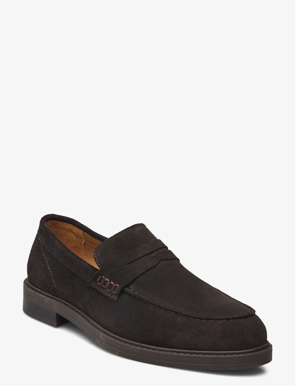 Selected - SLHBLAKE SUEDE PENNY LOAFER - kollektionen - demitasse - 0
