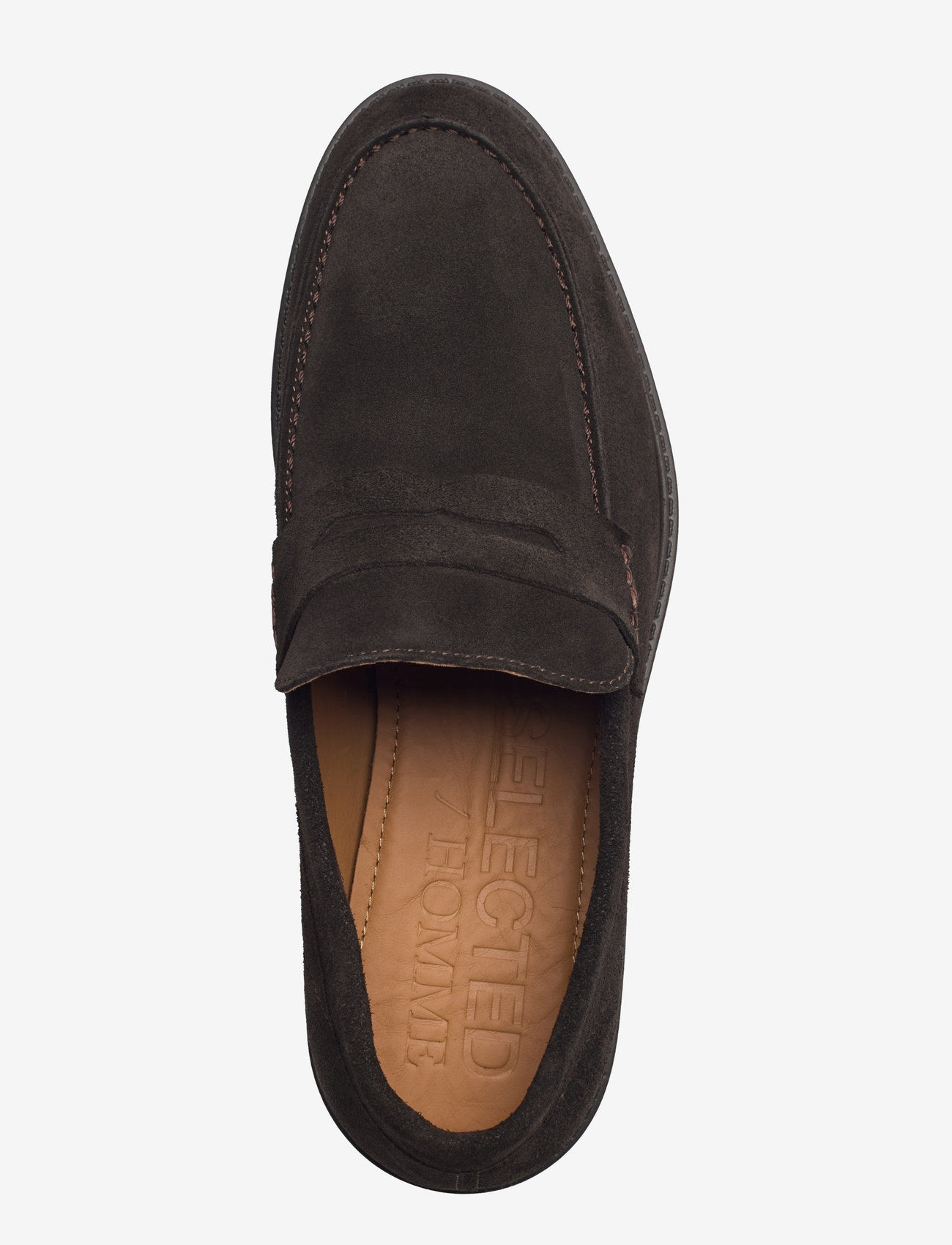 Selected - SLHBLAKE SUEDE PENNY LOAFER - demitasse - 3
