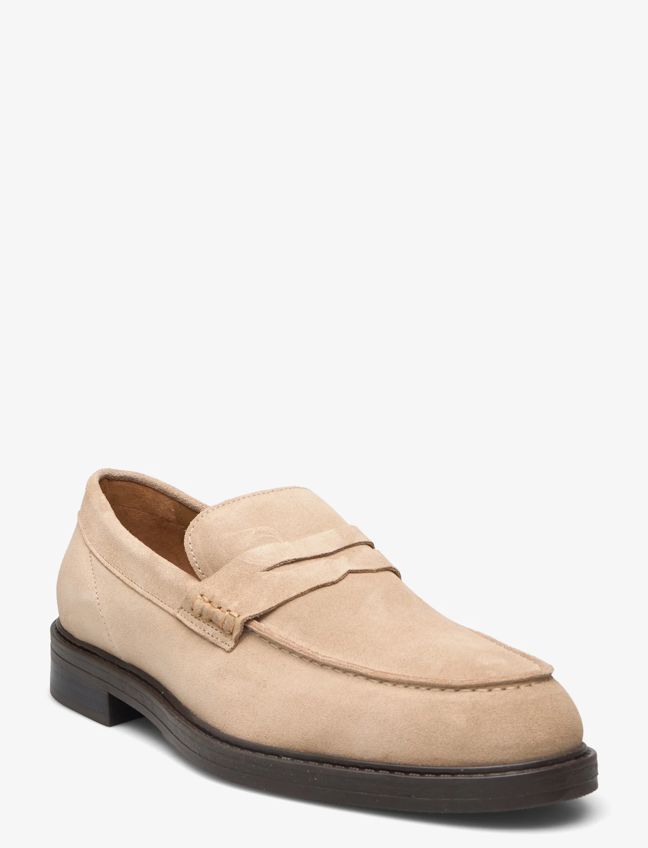 Selected Homme - SLHBLAKE SUEDE PENNY LOAFER - spring shoes - sand - 0