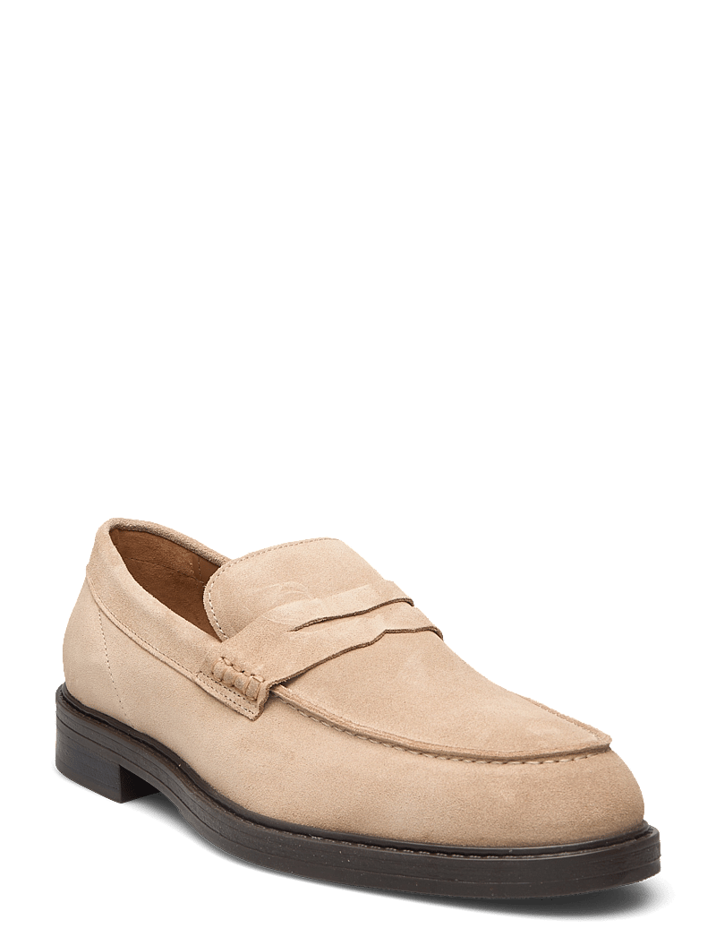 Selected - SLMBLAKE SUEDE PENNY LOAFER - kollektionen - sand - 1