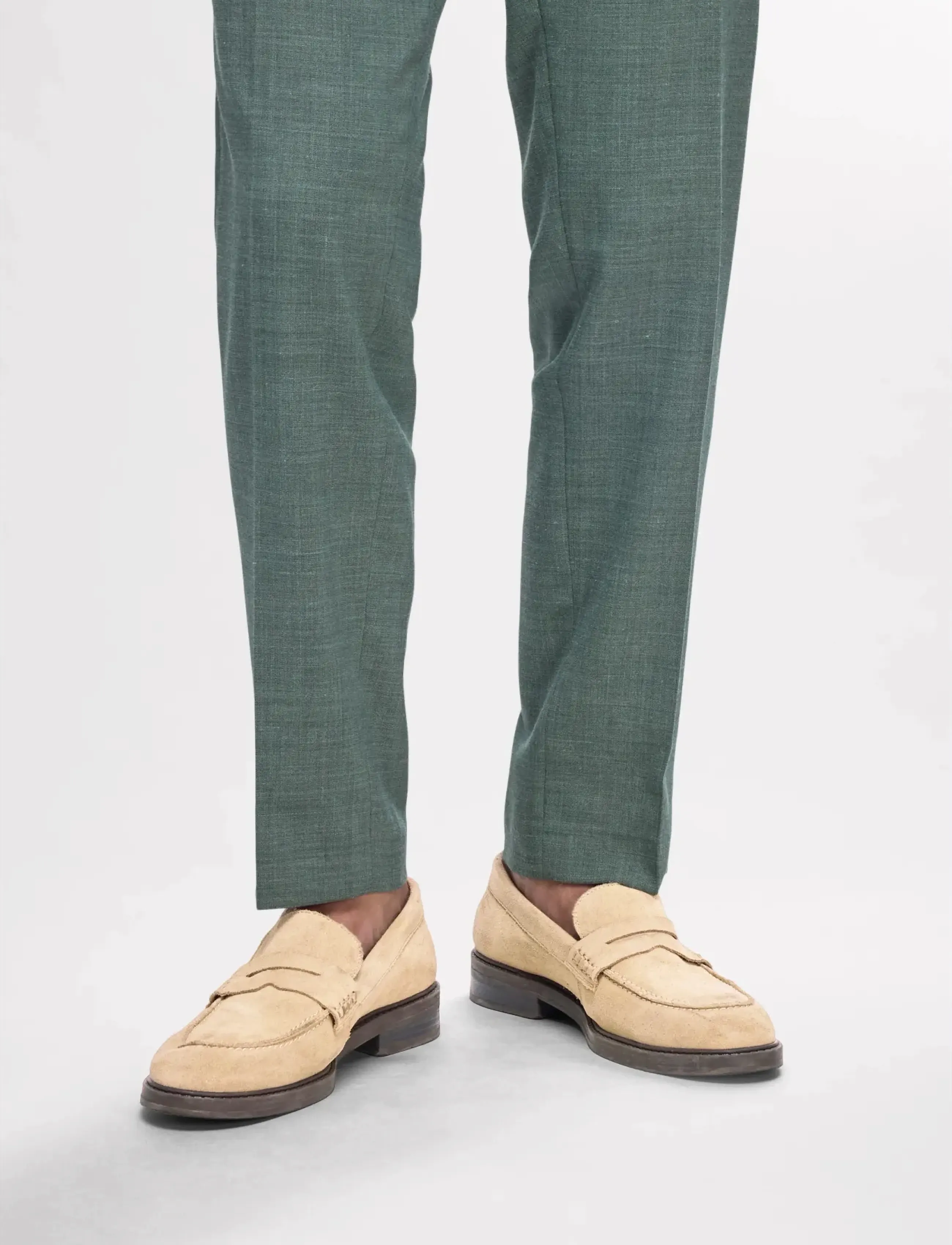 Selected SLMBLAKE SUEDE PENNY LOAFER - Inspiration - SAND / beige