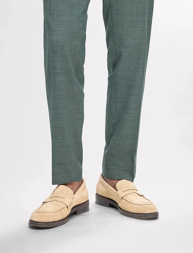 Selected - SLMBLAKE SUEDE PENNY LOAFER - kollektionen - sand - 0