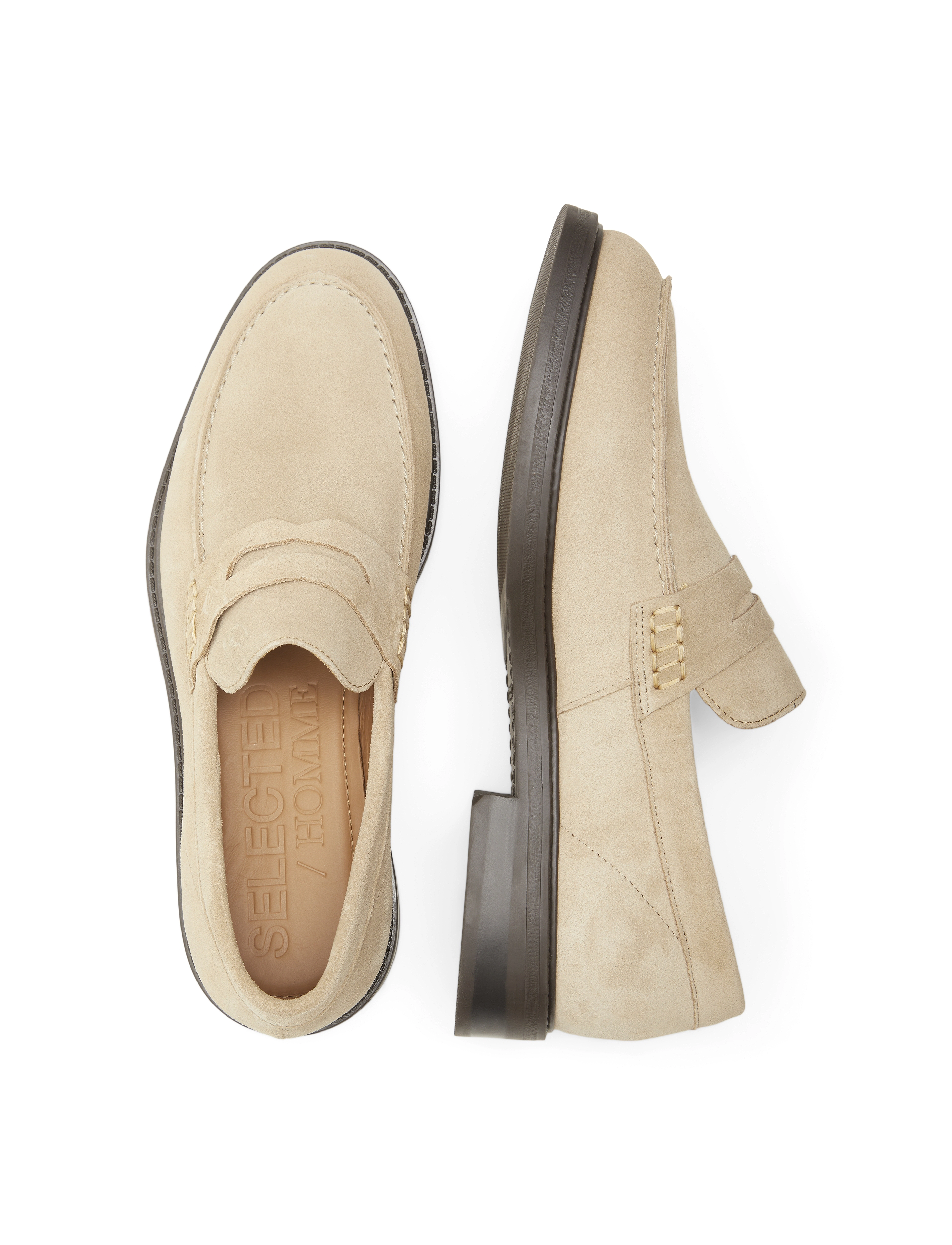 SELECTED Slmblake Suede Penny Loafer finskor herr – bild 4