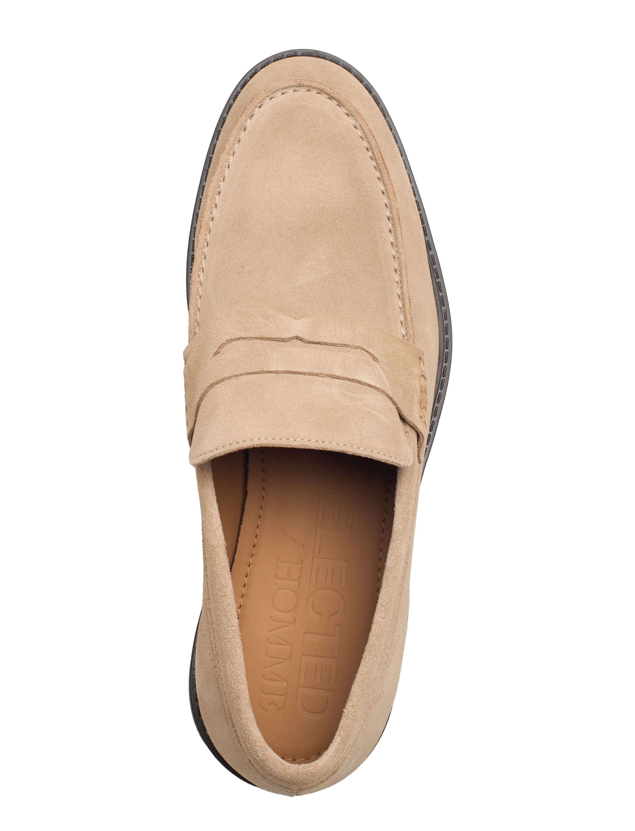 Selected - SLMBLAKE SUEDE PENNY LOAFER - nach anlass kaufen - sand - 4