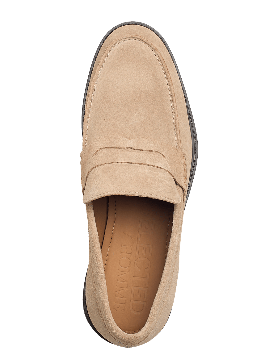 Selected - SLMBLAKE SUEDE PENNY LOAFER - nach anlass kaufen - sand - 4