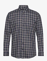 Selected Homme - SLHREGTIMOR SHIRT LS CUT AWAY CHECK EX - checkered shirts - dark navy - 0