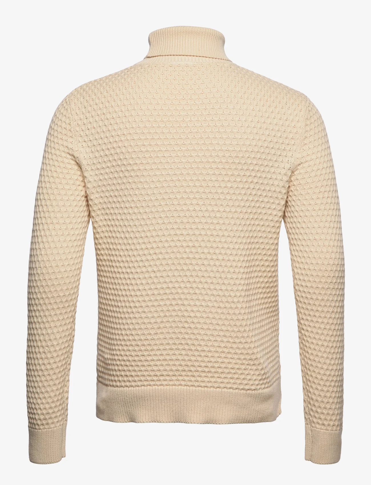 Selected Homme - SLHREMY LS KNIT ALL STU ROLL NECK W CAMP - trøjer - cloud cream - 1