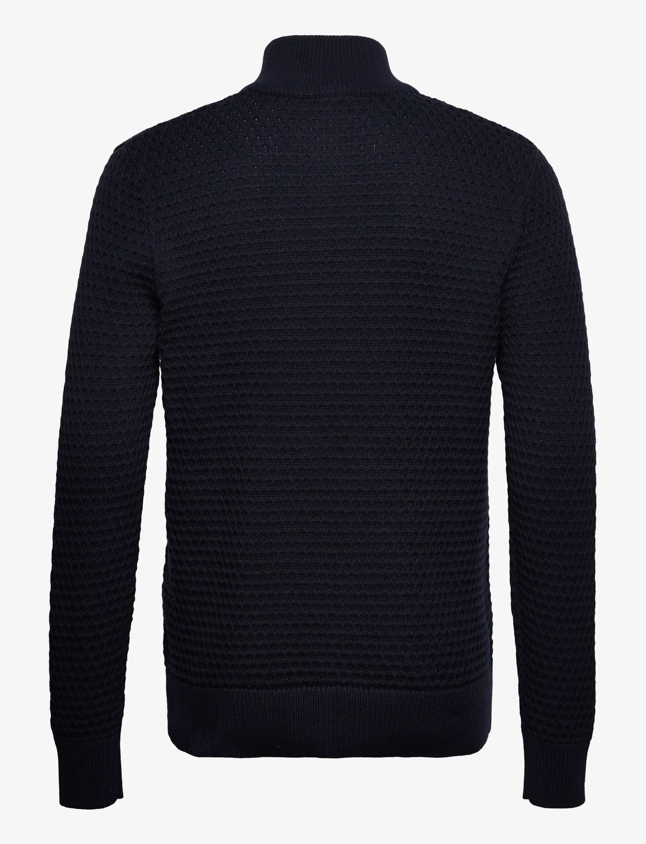 Selected Homme - SLHREMY LS KNIT ALL STU HALF ZIP W CAMP - trøjer - dark sapphire - 1